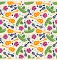colorful sketch mexican symbols seamless pattern vector image