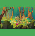 nature pollution trash on forest pond save planet vector image