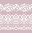 set white laces seamless pattern border vector image