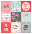 thank you love good luck vintage set vector image vector image