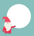 cute gnome place for your text vector image vector image