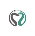 dentist logo design template vector image