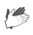 hands clapping silhouette vector image