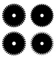 set of circular saw blades vector image vector image