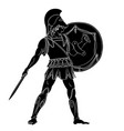 ancient greek warrior vector image vector image