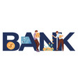 banking services flat text vector image vector image