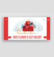 christmas eve and new year greetings website vector image