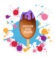 ice cream lolly colorful dessert icon choose your vector image