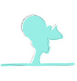 line art drawing african woman in afro turban vector image vector image