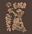 skate rider t-shirt graphics vector image vector image