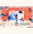 banner or landing page template vector image vector image