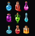 bottles with potion set vector image