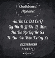 chalked alphabet vector image