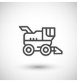 combine harvester line icon vector image vector image