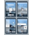 flat infographics mobile mockups vector image
