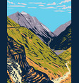 going-to-the-sun road viewed from logan pass vector image vector image