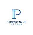 letter p law design vector image vector image
