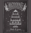 wedding invitation vintage card vector image