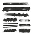 set grunge brush stroke black paint brush vector image vector image
