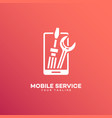 mobile service logo vector image