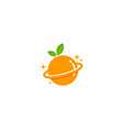 planet fruit logo icon design vector image