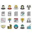 business colored icons vector image vector image