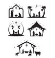 christian characters holy night sacred religious vector image