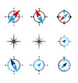 compass tourism and travel related icons thin vector image vector image