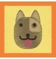 flat shading style icon dog smiles vector image vector image