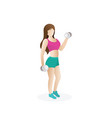 a woman is doing fitness vector image