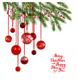 christmas tree and balls vector image