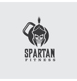 skull spartan warrior fitness design template vector image