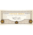certificate or coupon template design element vector image