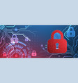 data security cyber or information privacy vector image
