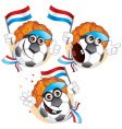dutch cartoon football vector image