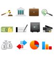 finance icon set vector image vector image