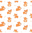 corgi seamless pattern cute puppies background vector image vector image