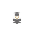 creative student open book logo design symbol vector image vector image