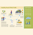 healthy food production and industry infographic vector image