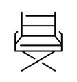 monochrome movie director folding chair icon vector image vector image