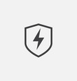 thunder shield icon electricity vector image