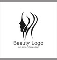 beauty girl logotype an elegant logo for vector image vector image