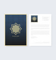 elegant letterhead template design in minimalist vector image