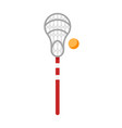 flat style of equipment for lacrosse game vector image