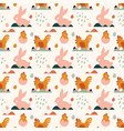 seamless pattern spring and easter pattern vector image vector image