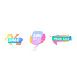 set sale banners with abstract gradient shapes vector image