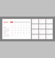 calendar for 2021 new year in clean minimal table vector image