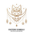 esoteric symbols thin line geometric vector image