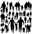 family silhouettes vector image