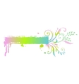 floral rainbow banner vector image